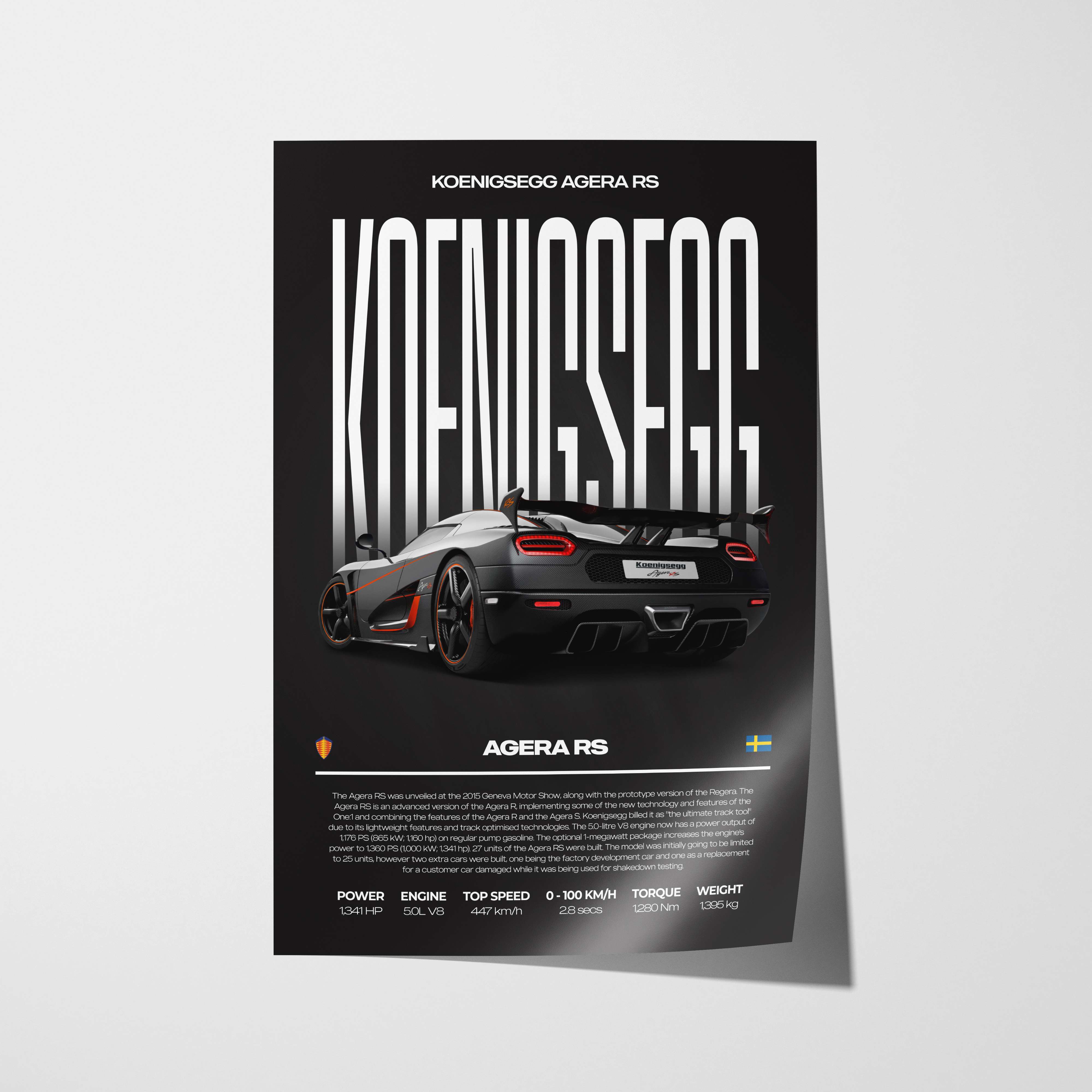 Koenigsegg Agera RS Poster