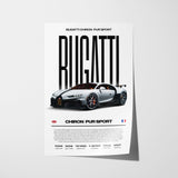 Bugatti Chiron Pur Sport Poster