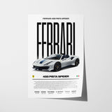 Ferrari 488 Pista Spider Poster