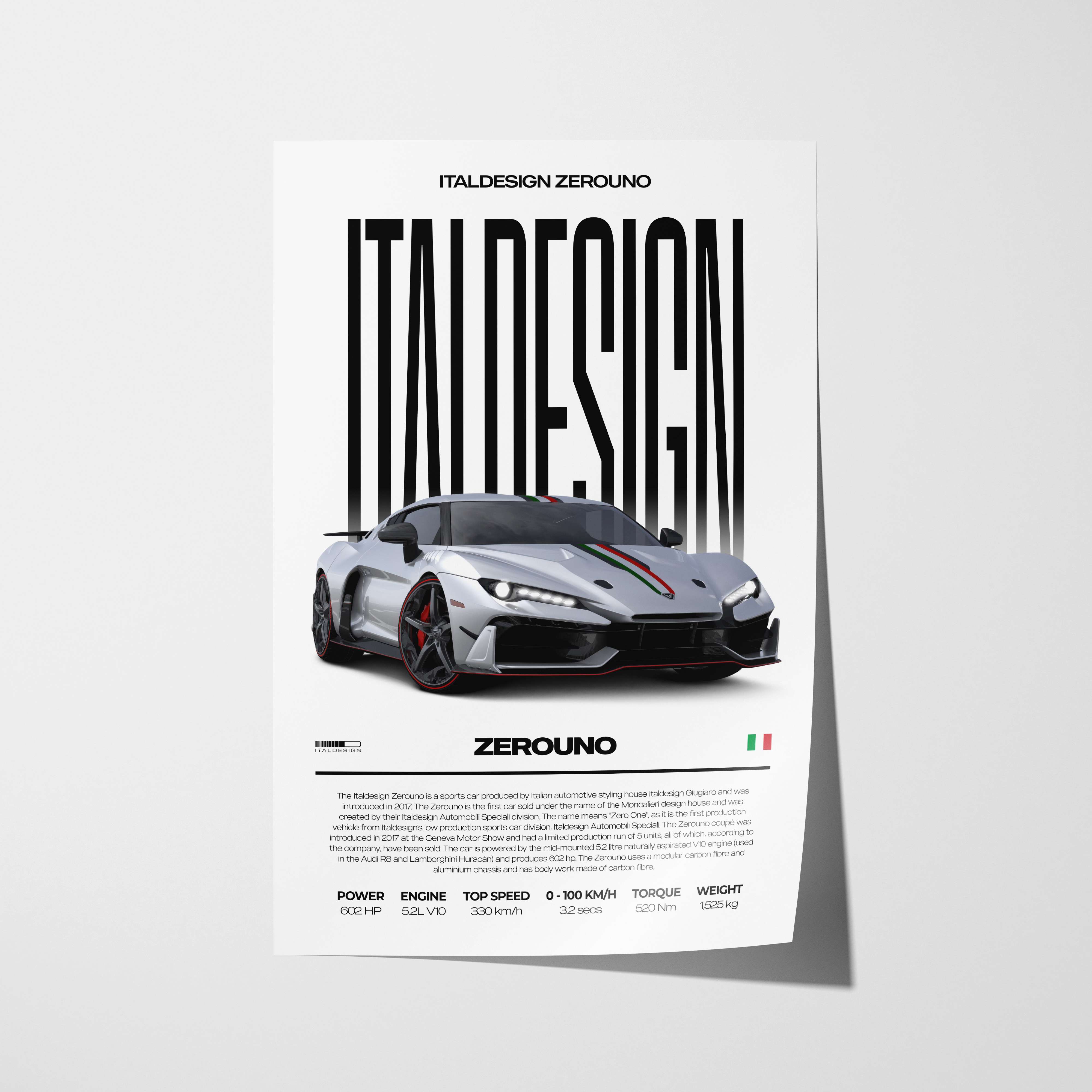 Italdesign Zerouno Duerta Poster