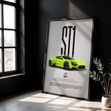 ST1 Car Poster
