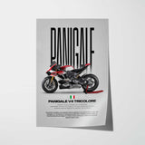 Panigale V4 Tricolore Motorcycle Poster