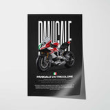 Panigale V4 Tricolore Motorcycle Poster