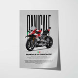 Panigale V4 Tricolore Motorcycle Poster