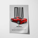458 Italia Car Poster