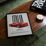458 Italia Car Poster