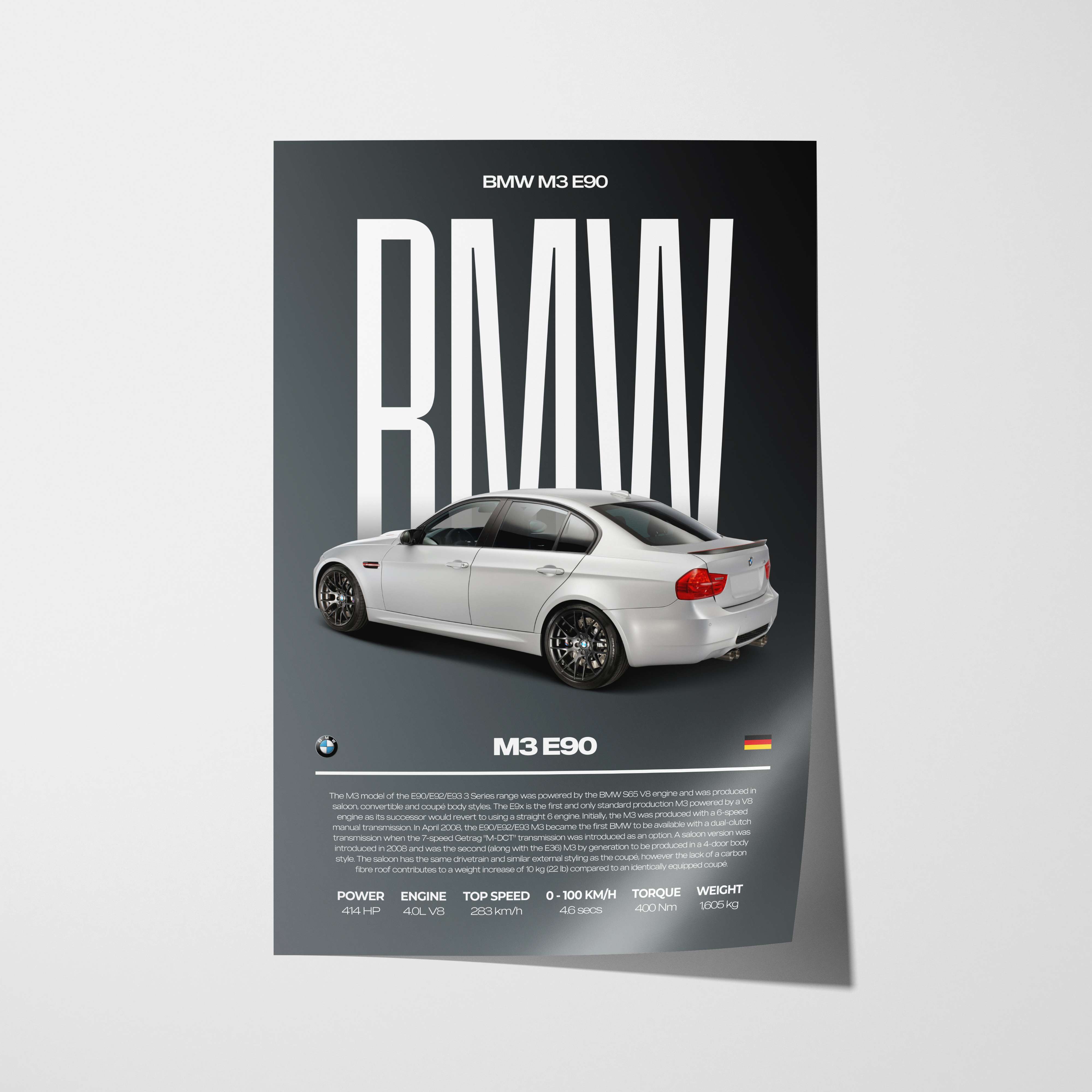 BMW M3 E90 Poster