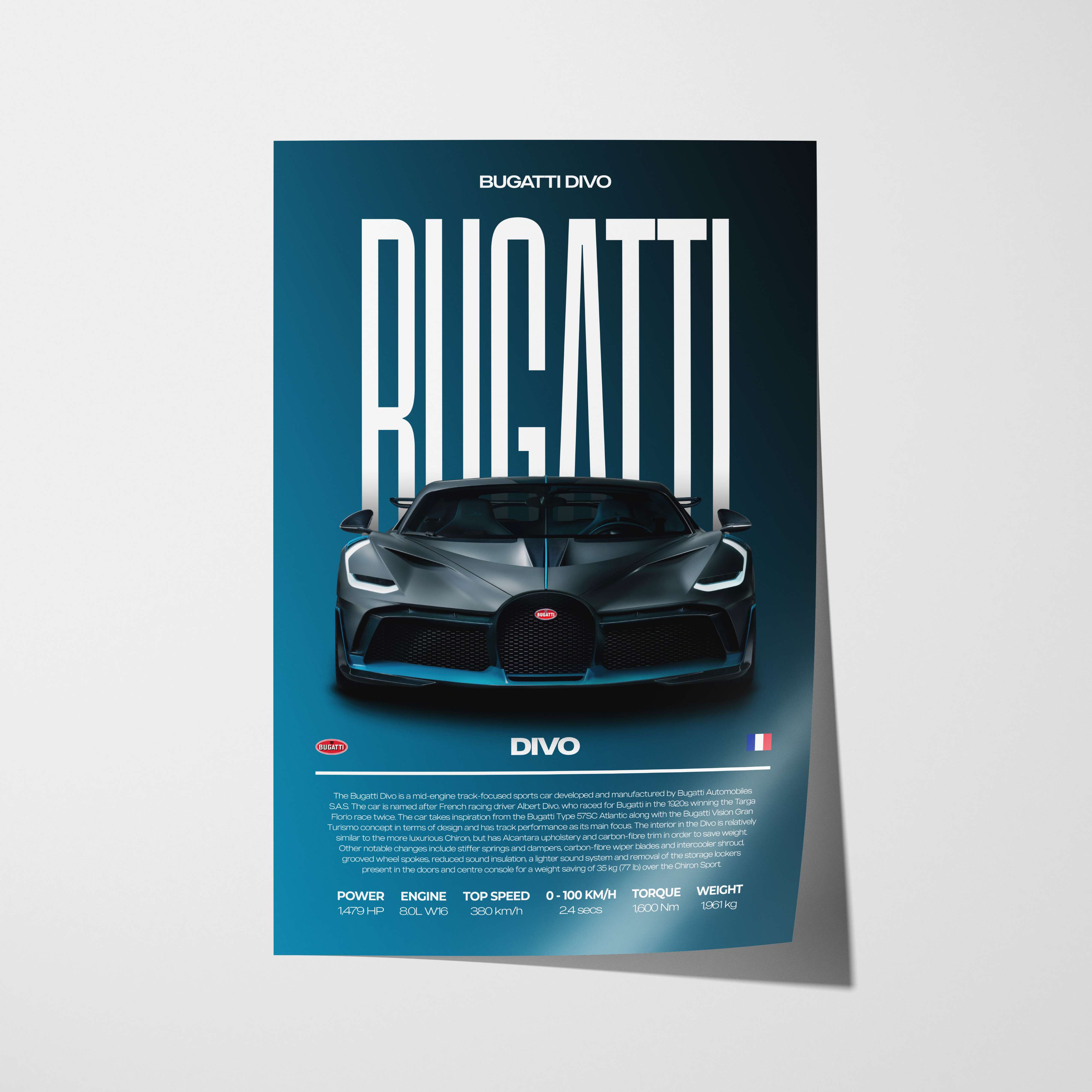 Bugatti Divo Poster