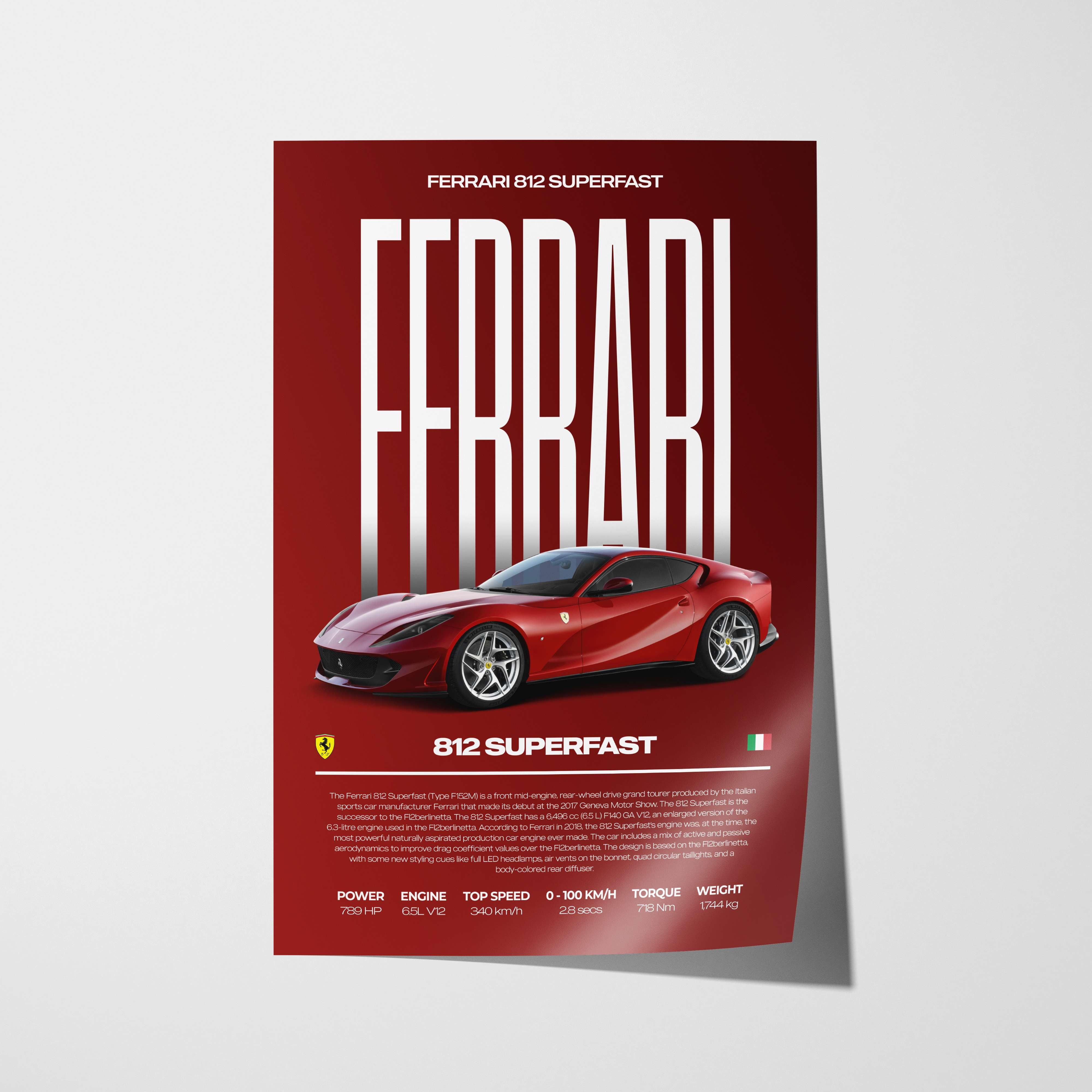 Ferrari 812 Superfast Poster