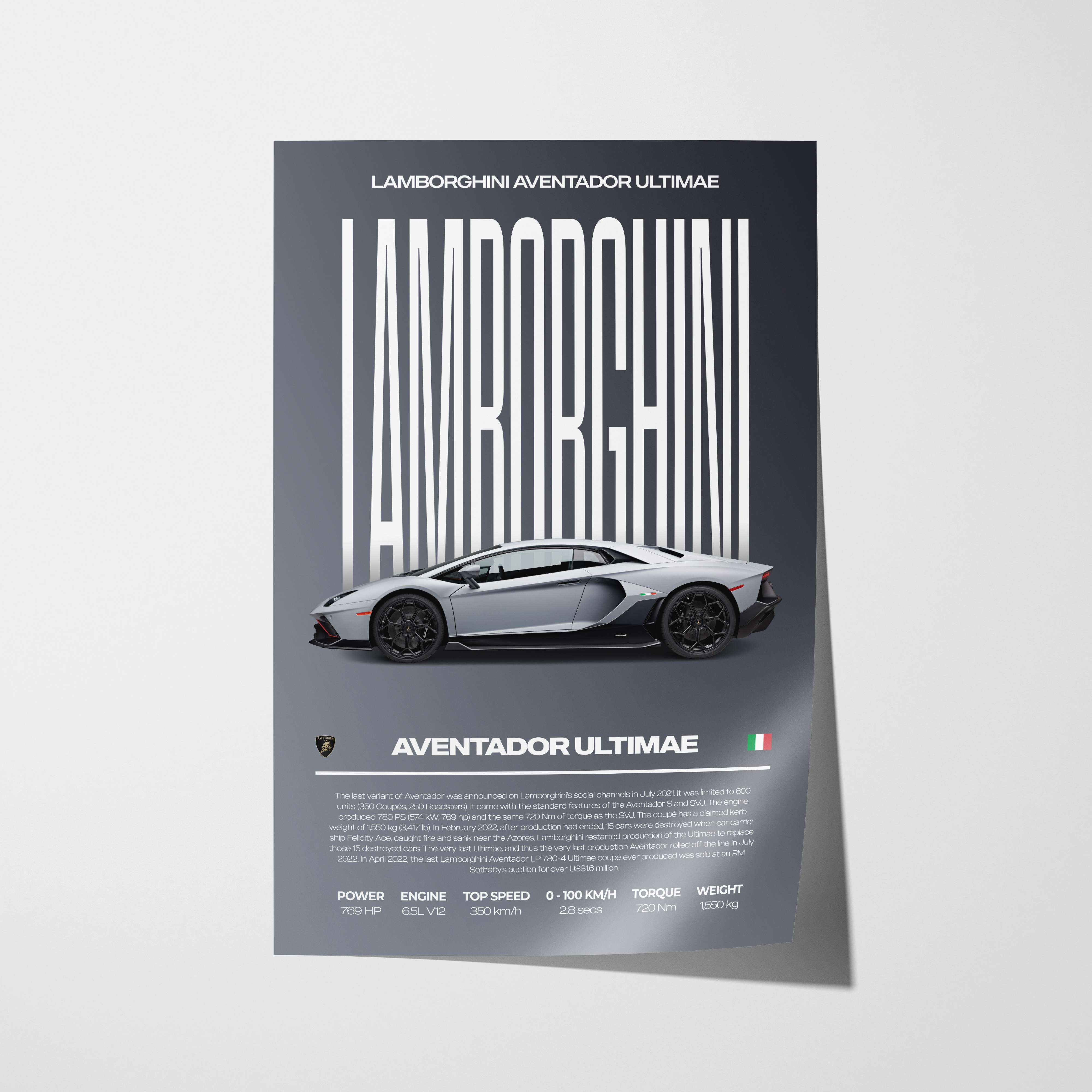 Lamborghini Aventador Ultimae Poster