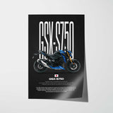 GSX-S750 Motorcycle Poster