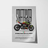 Streetfighter V4 Lamborghini Motorcycle Poster