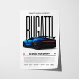 Bugatti Chiron Pur Sport Poster