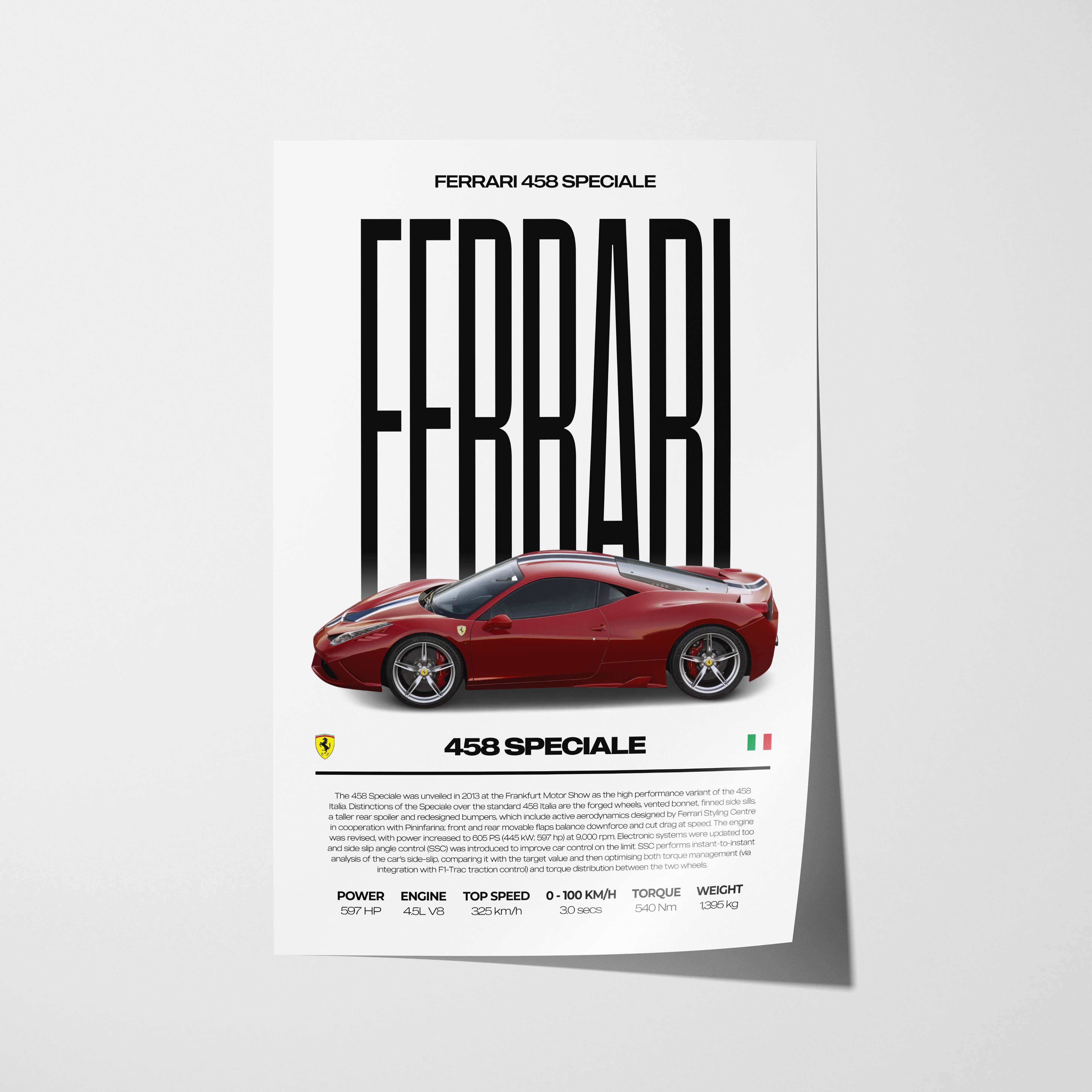 Ferrari 458 Speciale Poster