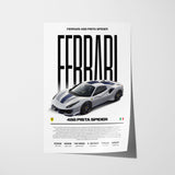 Ferrari 488 Pista Spider Poster