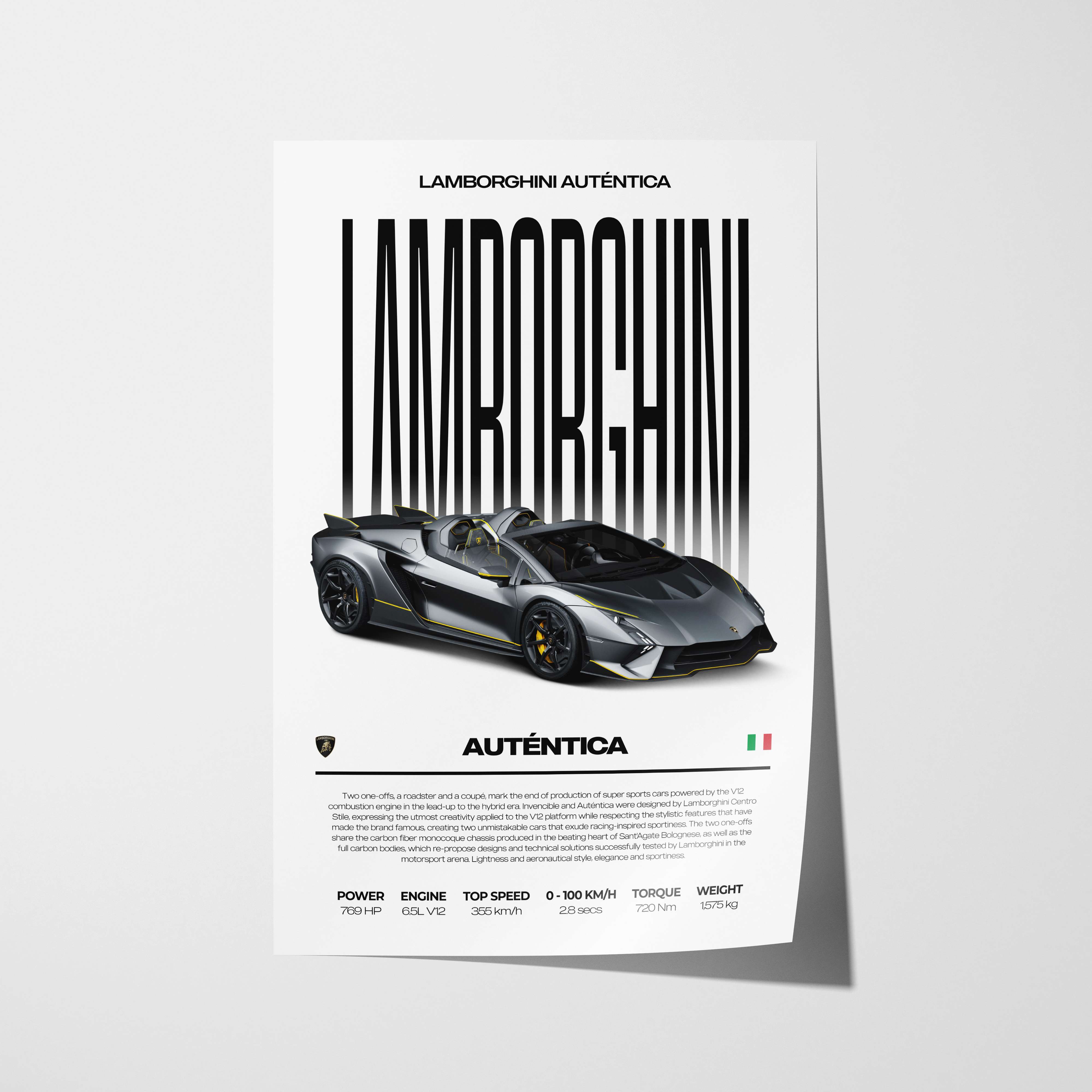 Lamborghini Autentica Poster