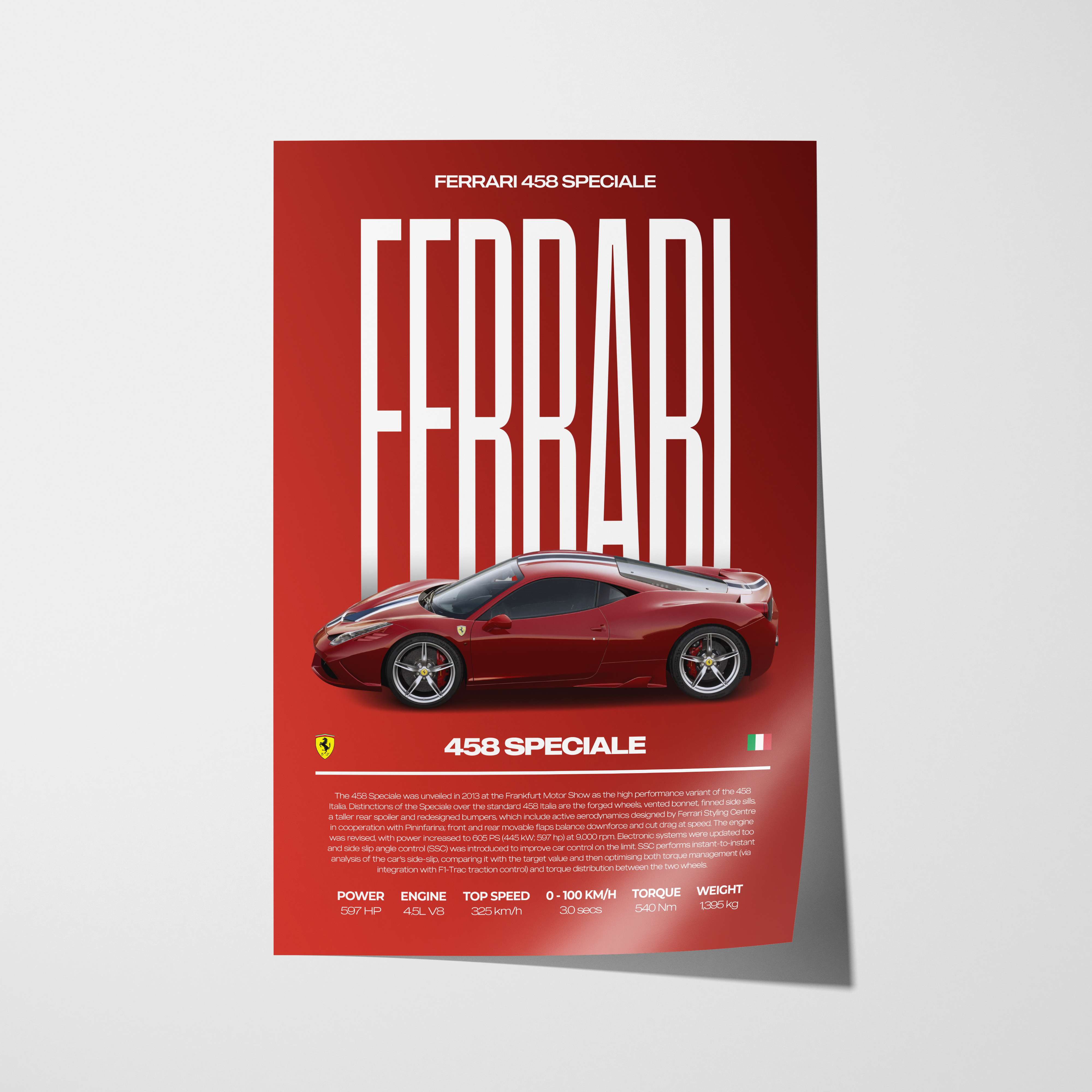 Ferrari 458 Speciale Poster