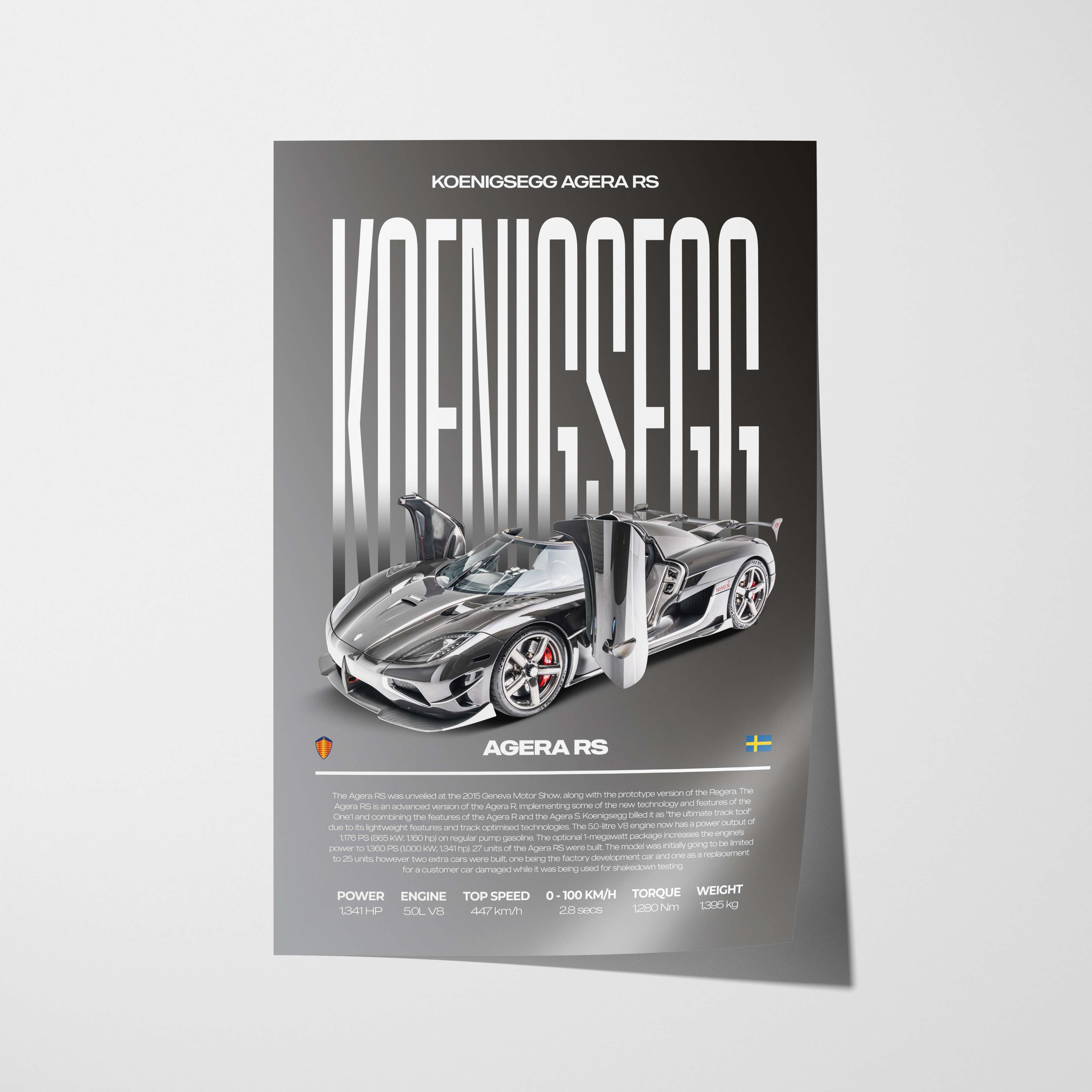 Koenigsegg Agera RS Poster