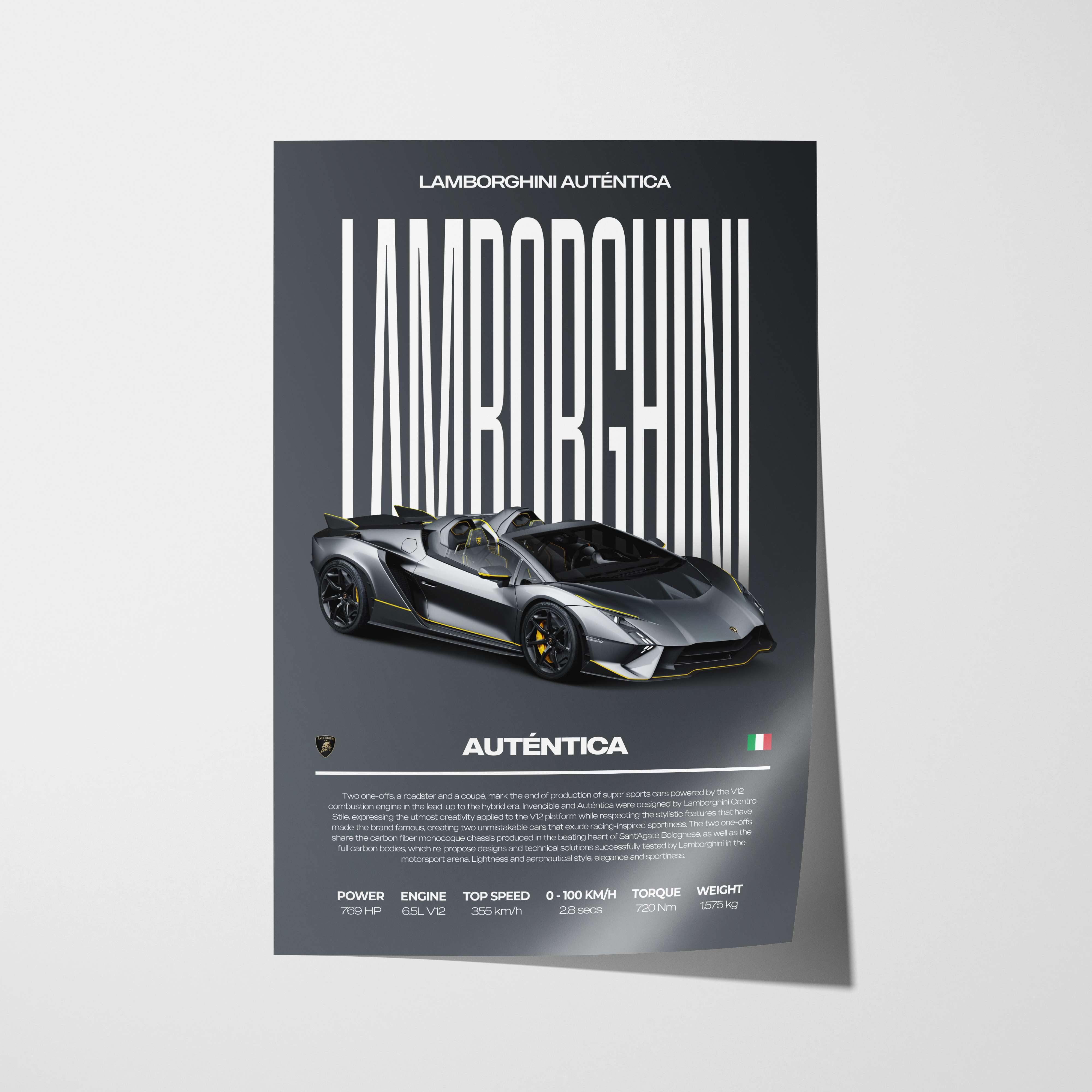 Lamborghini Autentica Poster