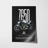 2017-2019 Z650 Motorcycle Poster