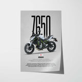 2017-2019 Z650 Motorcycle Poster