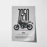 2017-2019 Z650 Motorcycle Poster