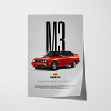 M3 E30 Car Poster