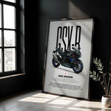 2017-2018 GSX-R1000R Motorcycle Poster