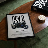 2017-2018 GSX-R1000R Motorcycle Poster