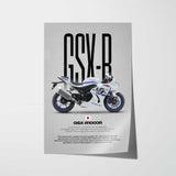 2017-2018 GSX-R1000R Motorcycle Poster