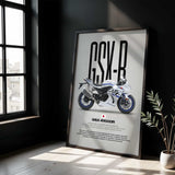 2017-2018 GSX-R1000R Motorcycle Poster