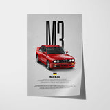 M3 E30 Car Poster