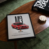 M3 E30 Car Poster
