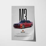 M3 E30 Car Poster