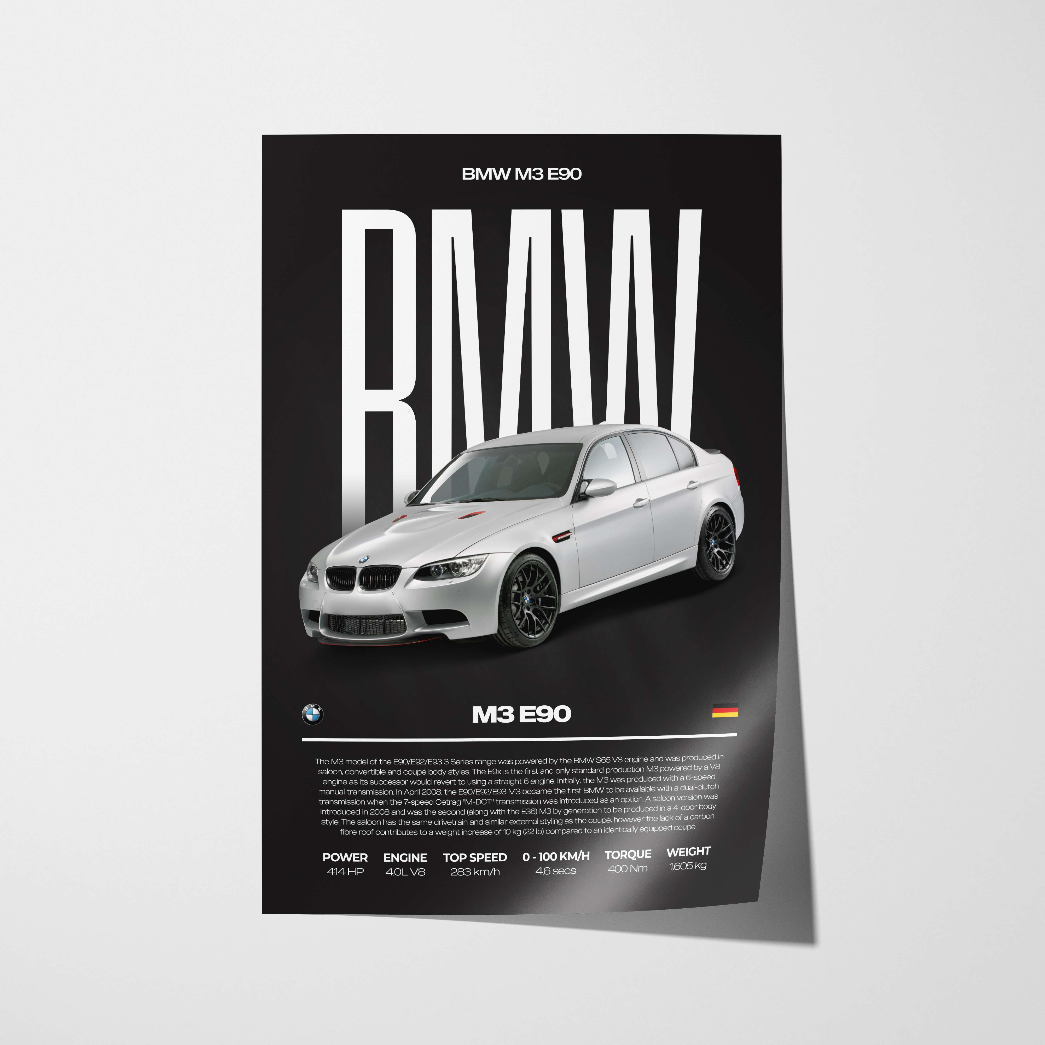 BMW M3 E90 Poster