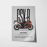 2008 GSX-R1000 Motorcycle Poster