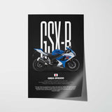 2008 GSX-R1000 Motorcycle Poster