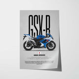2008 GSX-R1000 Motorcycle Poster