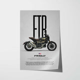 FTR Rally Motorcycle Poster