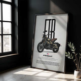 FTR Rally Motorcycle Poster