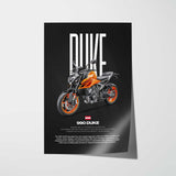990 Duke Motorcycle Poster