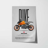 990 Duke Motorcycle Poster