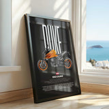 990 Duke Motorcycle Poster