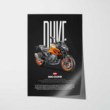 990 Duke Motorcycle Poster