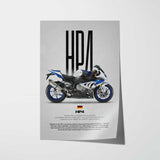 2014 HP4 Motorcycle Poster