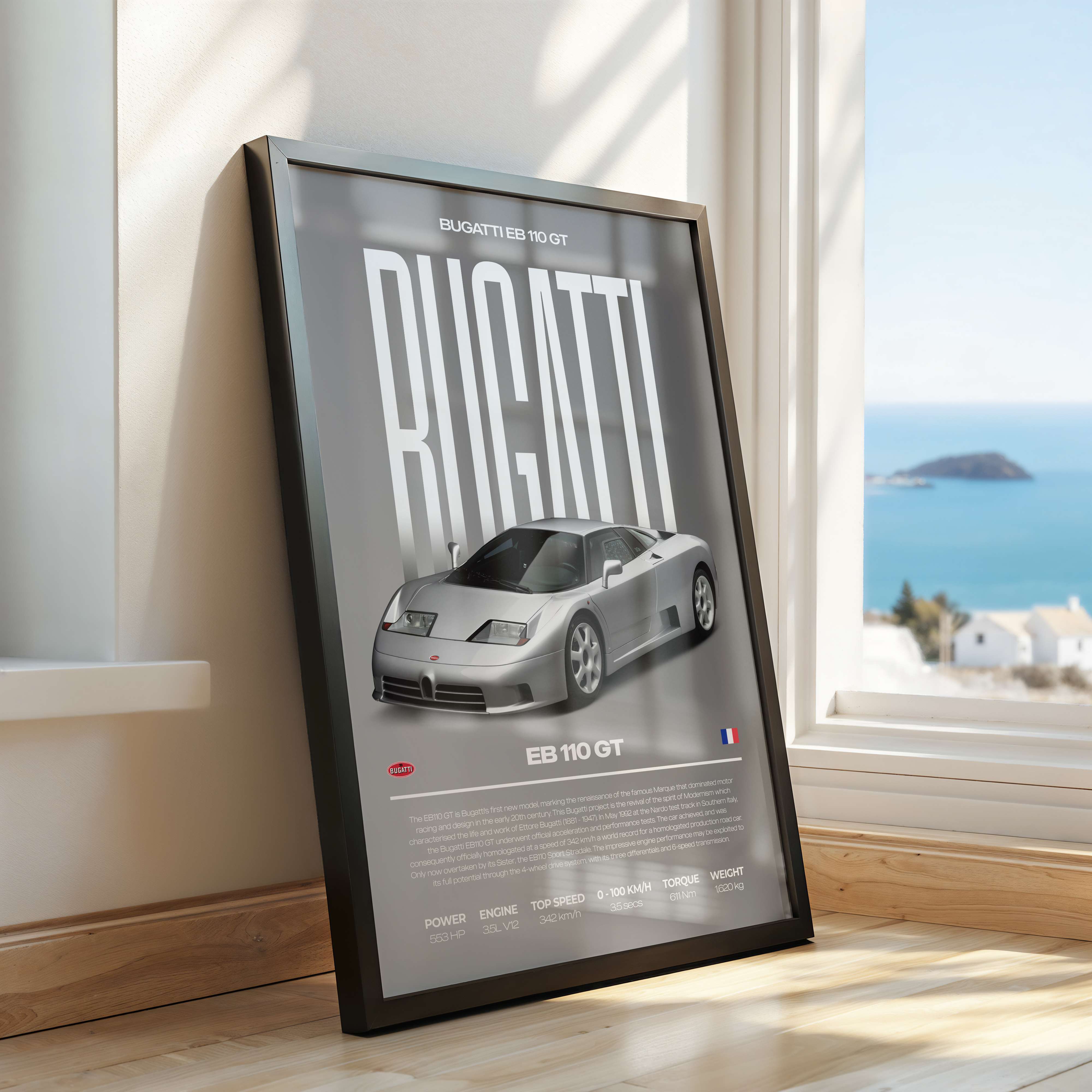 Bugatti EB 110 GT Poster