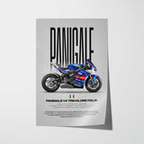 Panigale V4 Tricolore Italia Motorcycle Poster