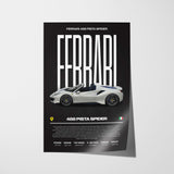 Ferrari 488 Pista Spider Poster