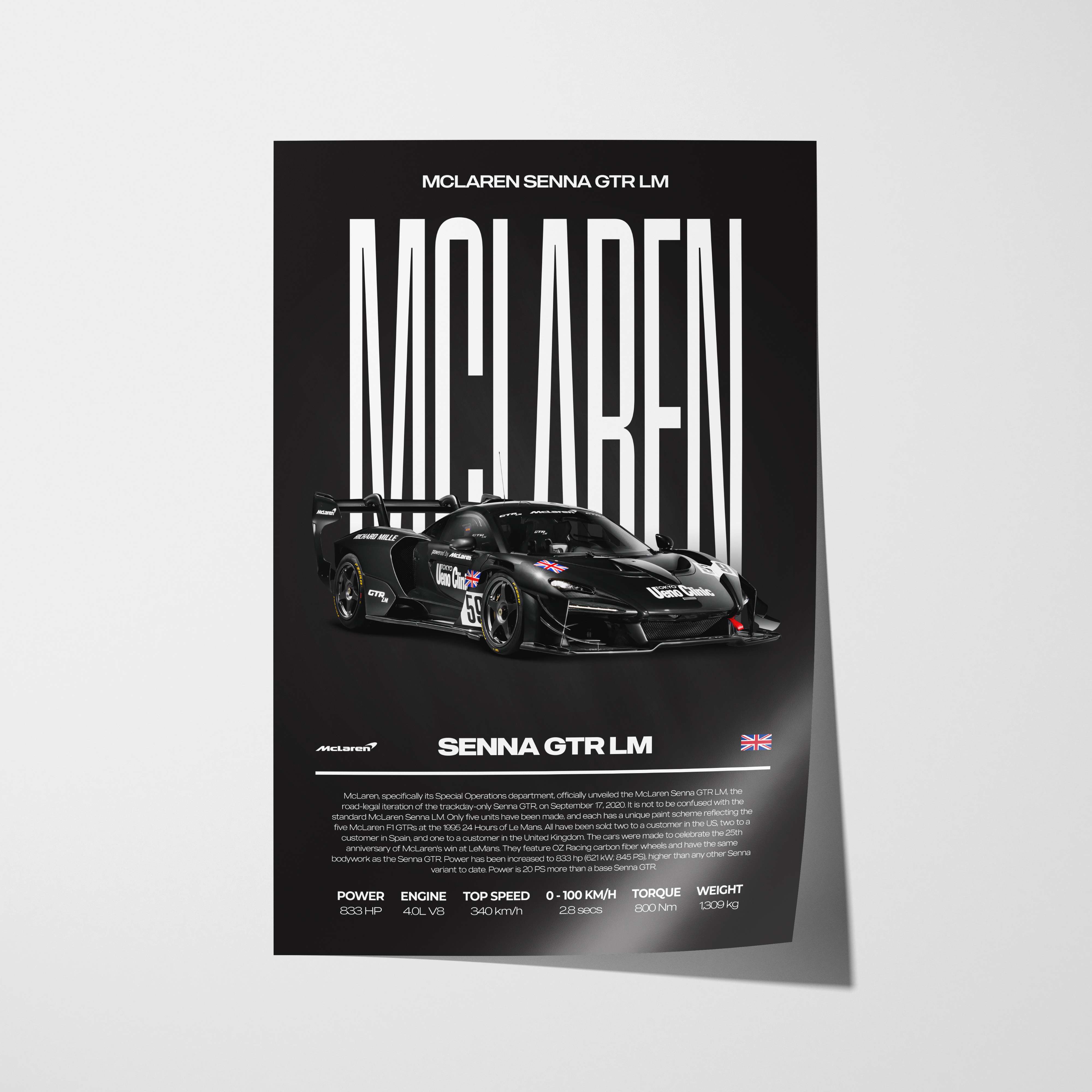 McLaren Senna GTR LM Poster