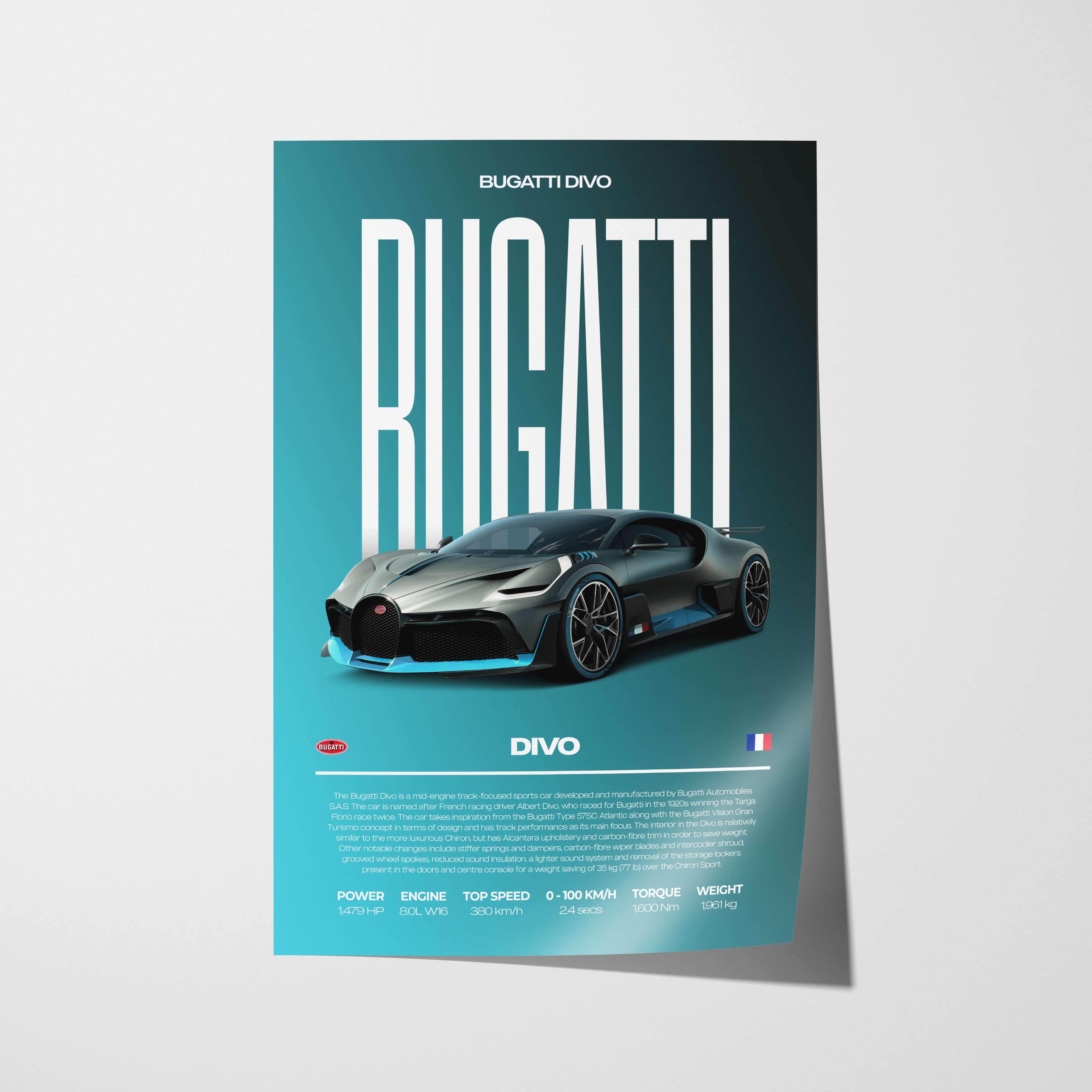 Bugatti Divo Poster